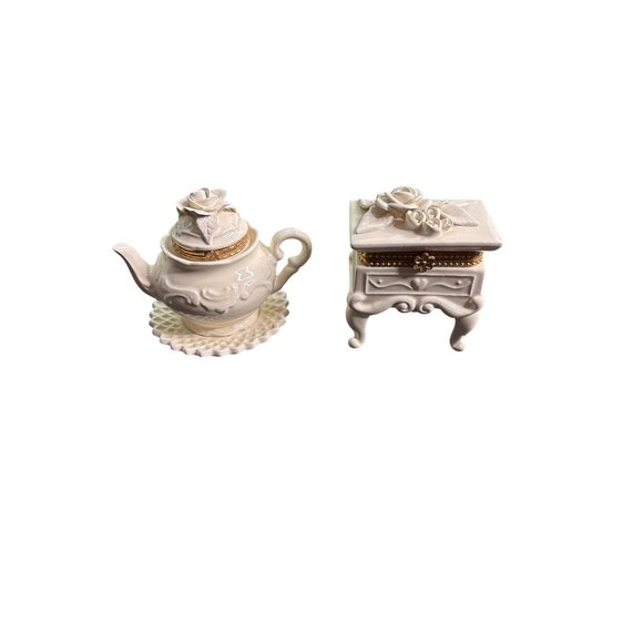 Mud Pie Other - 1998 & 1999 Mud Pie Set of Ceramic Trinket Boxes